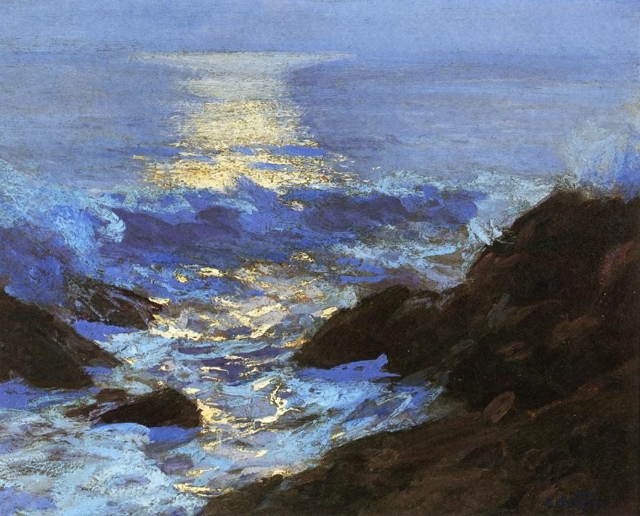 Edward Henry Potthast Seascape Moonlight